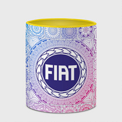 Кружка 3D FIAT BIG LOGO, цвет: 3D-белый + желтый — фото 2