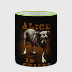 Кружка 3D Alice in chains Dog, цвет: 3D-светло-зеленый кант — фото 2