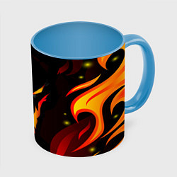 Кружка 3D DOTA 2 SHADOW FIEND ТЕНЬ ОГОНЬ, цвет: 3D-белый + небесно-голубой
