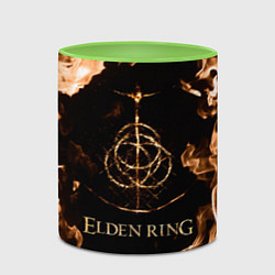 Кружка 3D Elden Ring Logo, цвет: 3D-белый + светло-зеленый — фото 2