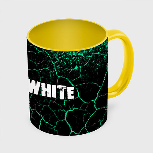 Кружка цветная BLAGO WHITE - Краски / 3D-Белый + желтый – фото 1