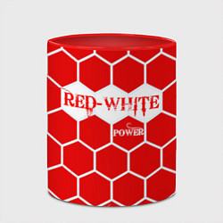 Кружка 3D Красно-Белая Сила, цвет: 3D-белый + красный — фото 2
