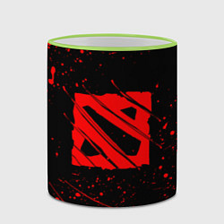 Кружка 3D DOTA 2 БРЫЗГИ КРАСОК, КРОВЬ, цвет: 3D-светло-зеленый кант — фото 2