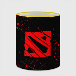 Кружка 3D DOTA 2 БРЫЗГИ КРАСОК, КРОВЬ, цвет: 3D-желтый кант — фото 2
