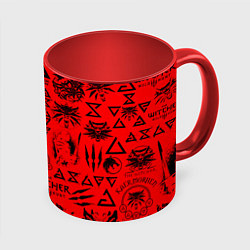 Кружка 3D THE WITCHER LOGOBOMBING BLACK RED, цвет: 3D-белый + красный