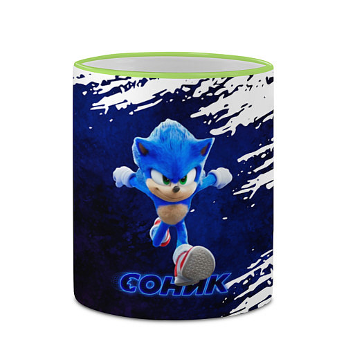 Кружка цветная Sonic со скоростью звука / 3D-Светло-зеленый кант – фото 2