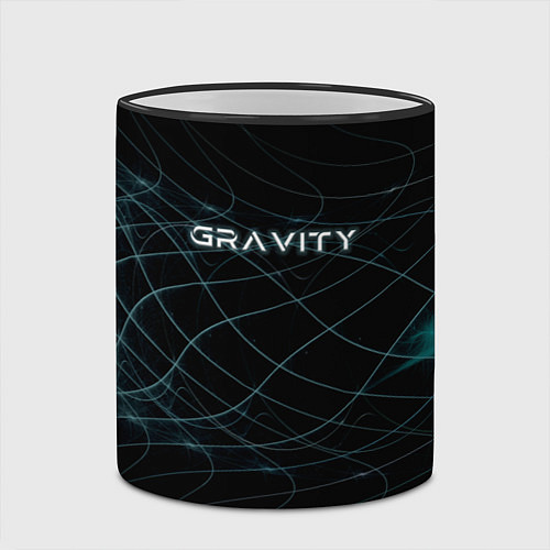 Кружка цветная Gravity blue line theme / 3D-Черный кант – фото 2