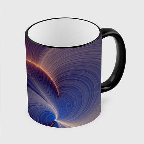 Кружка цветная Black Hole Tribute design / 3D-Черный кант – фото 1