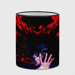Кружка 3D Аста и его черный демон Черный клевер, цвет: 3D-черный кант — фото 2
