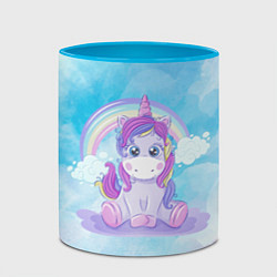 Кружка 3D Пурпурка, цвет: 3D-белый + небесно-голубой — фото 2