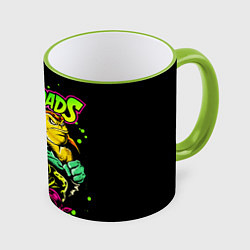 Кружка 3D Battletoads Боевые Жабы, цвет: 3D-светло-зеленый кант