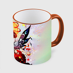 Кружка цветная Кли с крыльями при взрыве Genshin Impact