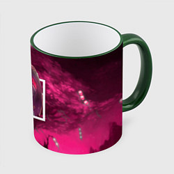 Кружка 3D Розария Rosaria, Genshin Impact Геншин импакт, цвет: 3D-зеленый кант