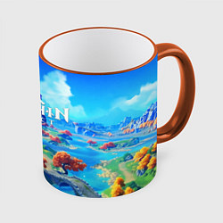Кружка цветная МИР ГЕНШИН ИМПАКТ WORLD GENSHIN IMPACT