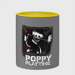 Кружка 3D POPPY PLAYTIME - ПОППИ ПЛЕЙТАЙМ РИСУНОК, цвет: 3D-белый + желтый — фото 2