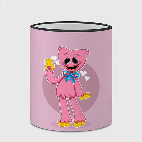 Кружка цветная KISSY MISSY POPPY PLAYTIME ПОППИ ПЛЕЙТАЙМ КИССИ МИ / 3D-Черный кант – фото 2