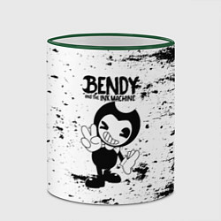 Кружка 3D Bendy and the ink machine - Black & White, цвет: 3D-зеленый кант — фото 2