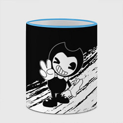 Кружка 3D Bendy and the ink machine - Bendy, цвет: 3D-небесно-голубой кант — фото 2