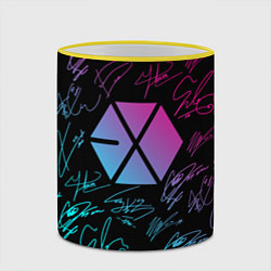 Кружка 3D EXO BAND НЕОНОВЫЕ АВТОГРАФЫ, цвет: 3D-желтый кант — фото 2