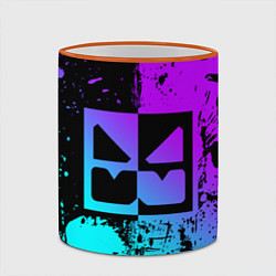 Кружка 3D GEOMETRY DASH NEON LEVELS SMILE, цвет: 3D-оранжевый кант — фото 2