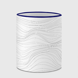 Кружка 3D Белые волны, цвет: 3D-синий кант — фото 2