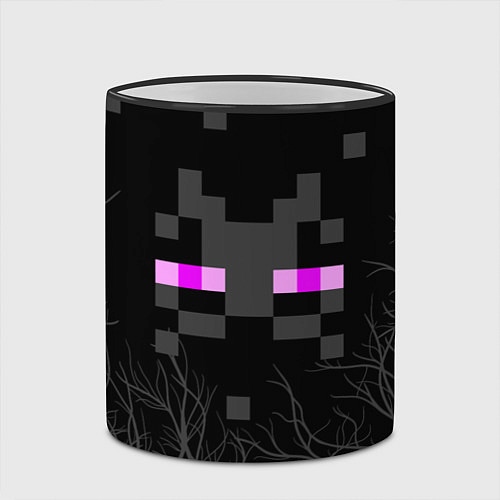 Кружка цветная ЭНДЕРМЕН МАЙНКРАФТ MINECRAFT / 3D-Черный кант – фото 2