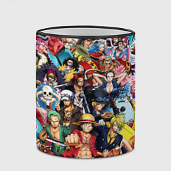Кружка 3D ВСЕ ГЕРОИ АНИМЕ ВАН ПИС ALL HEROES ONE PIECE, цвет: 3D-черный кант — фото 2