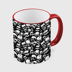 Кружка 3D Screaming skulls, цвет: 3D-красный кант
