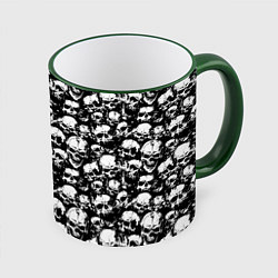 Кружка 3D Screaming skulls, цвет: 3D-зеленый кант
