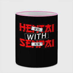 Кружка 3D HENTAI WITH SENPAI, цвет: 3D-розовый кант — фото 2