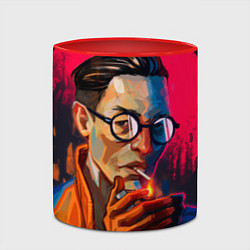 Кружка 3D Ким Куцураги, цвет: 3D-белый + красный — фото 2