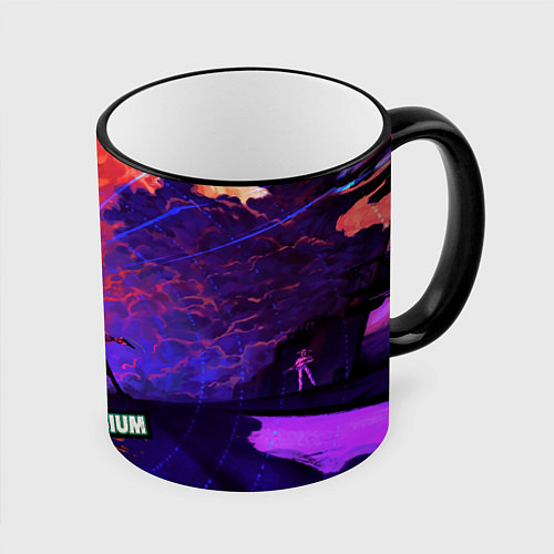 Кружка цветная Disco art / 3D-Черный кант – фото 1