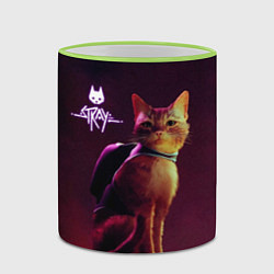 Кружка 3D Stray: Wandering Cat, цвет: 3D-светло-зеленый кант — фото 2