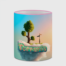 Кружка 3D Облако в Террарии, цвет: 3D-розовый кант — фото 2