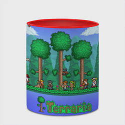 Кружка 3D Лесок из Террарии, цвет: 3D-белый + красный — фото 2