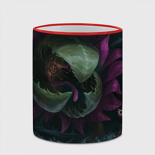 Кружка цветная Битва с Плантерой / 3D-Красный кант – фото 2