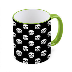 Кружка цветная UNDERTALE SANS SKULL FACE PATTERN УЗОР