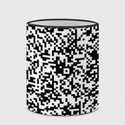 Кружка 3D Стиль QR код, цвет: 3D-черный кант — фото 2