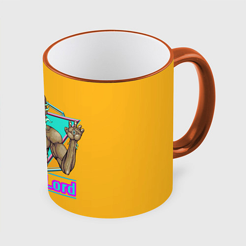 Кружка цветная Moon lord / 3D-Оранжевый кант – фото 1