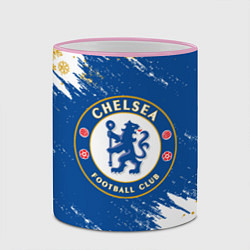 Кружка 3D НОВОГОДНИЙ ЧЕЛСИ, CHELSEA НОВЫЙ ГОД, цвет: 3D-розовый кант — фото 2