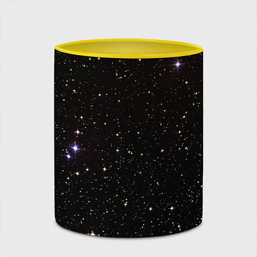 Кружка цветная Ночное звездное небо / 3D-Белый + желтый – фото 2