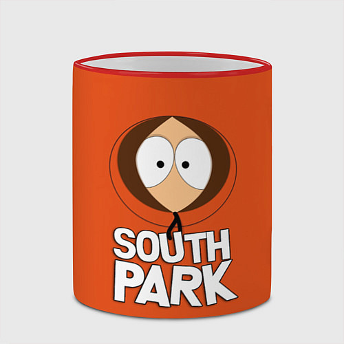 Кружка цветная Южный парк Кенни South Park / 3D-Красный кант – фото 2