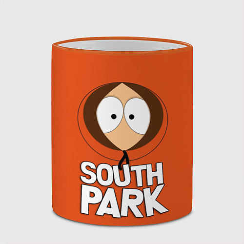 Кружка цветная Южный парк Кенни South Park / 3D-Оранжевый кант – фото 2