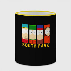 Кружка 3D South Park - Южный парк главные герои, цвет: 3D-желтый кант — фото 2