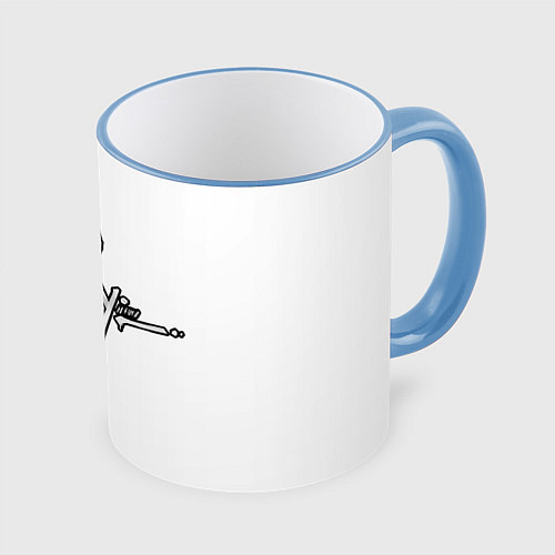 Кружка цветная Stray / 3D-Небесно-голубой кант – фото 1