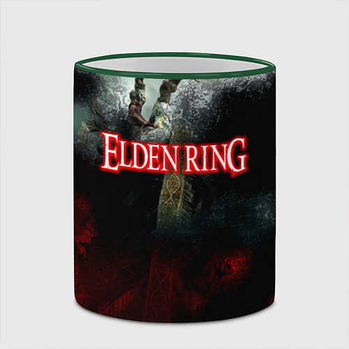 Кружка цветная Elden Ring Битва души / 3D-Зеленый кант – фото 2