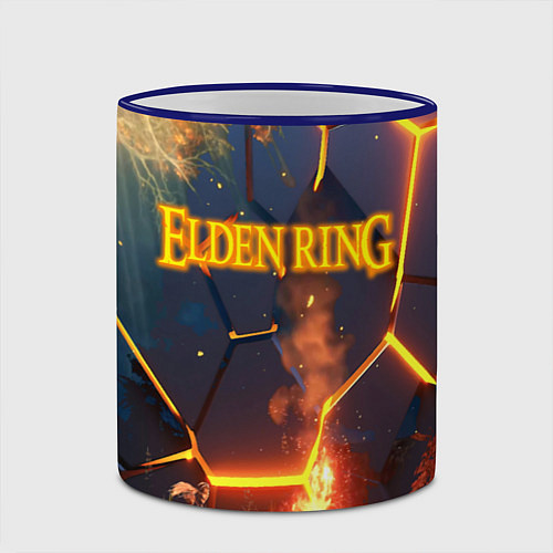 Кружка цветная ELDEN RING RPG / 3D-Синий кант – фото 2