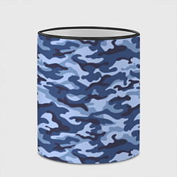 Кружка 3D Синий Камуфляж Camouflage, цвет: 3D-черный кант — фото 2