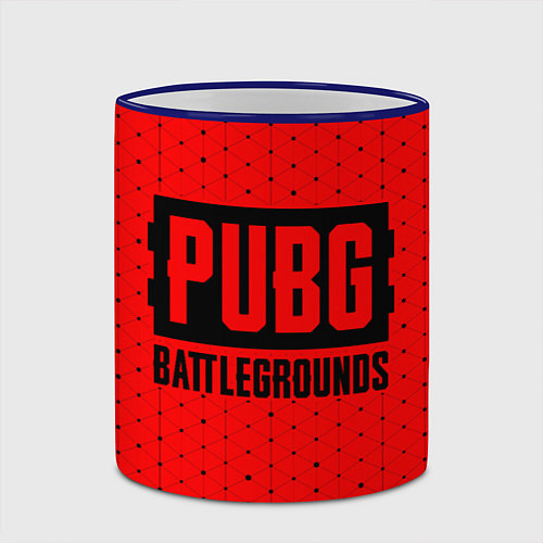 Кружка цветная PUBG: BATTLEGROUNDS - Графика / 3D-Синий кант – фото 2