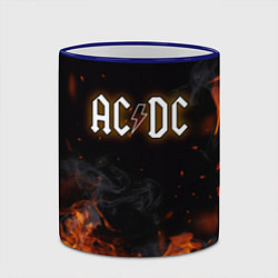 Кружка 3D ACDC - Fire, цвет: 3D-синий кант — фото 2